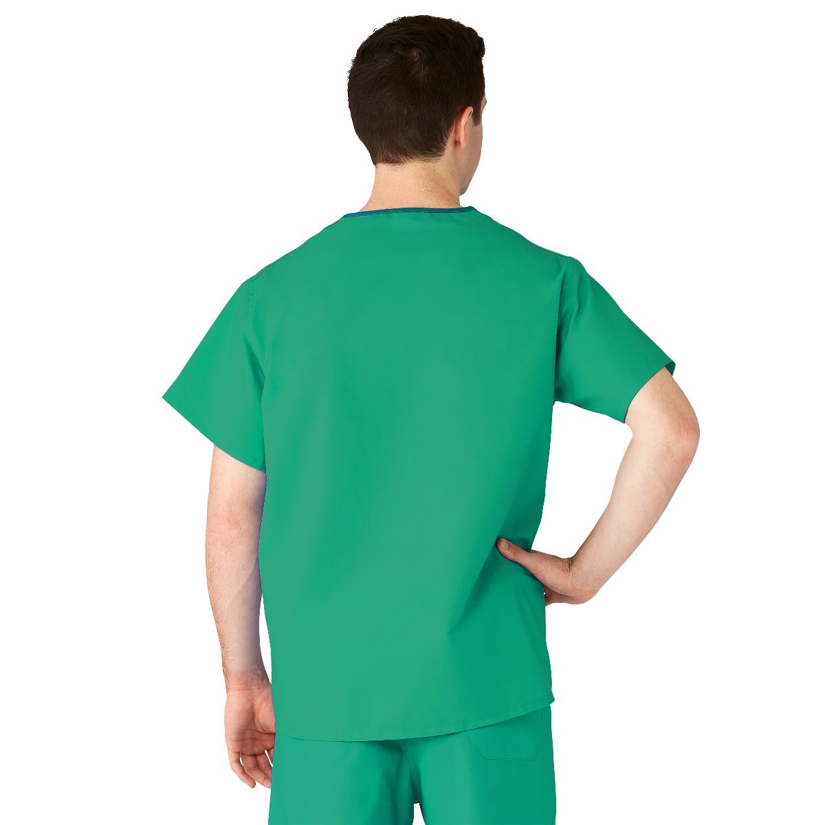 AngelStat Unisex Reversible  Scrub Tops with Angelica CC - Jade (Style 610)