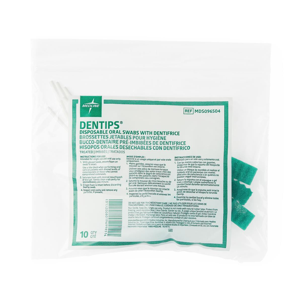 DenTips Treated and Untreated Oral Swabs