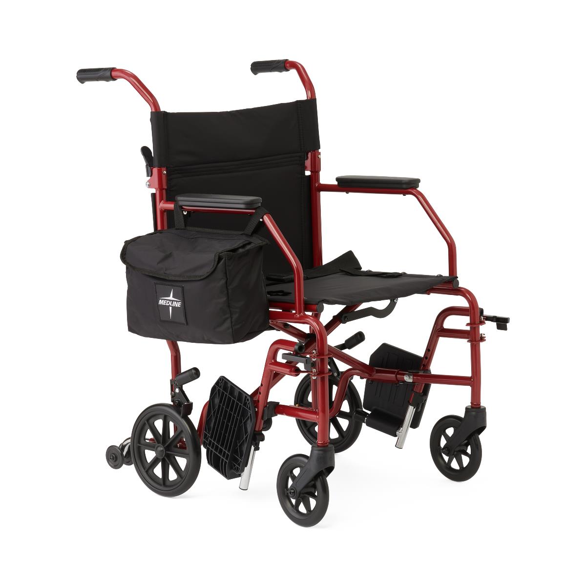 Medline Basic Steel Transport Chairs with 8" Wheels