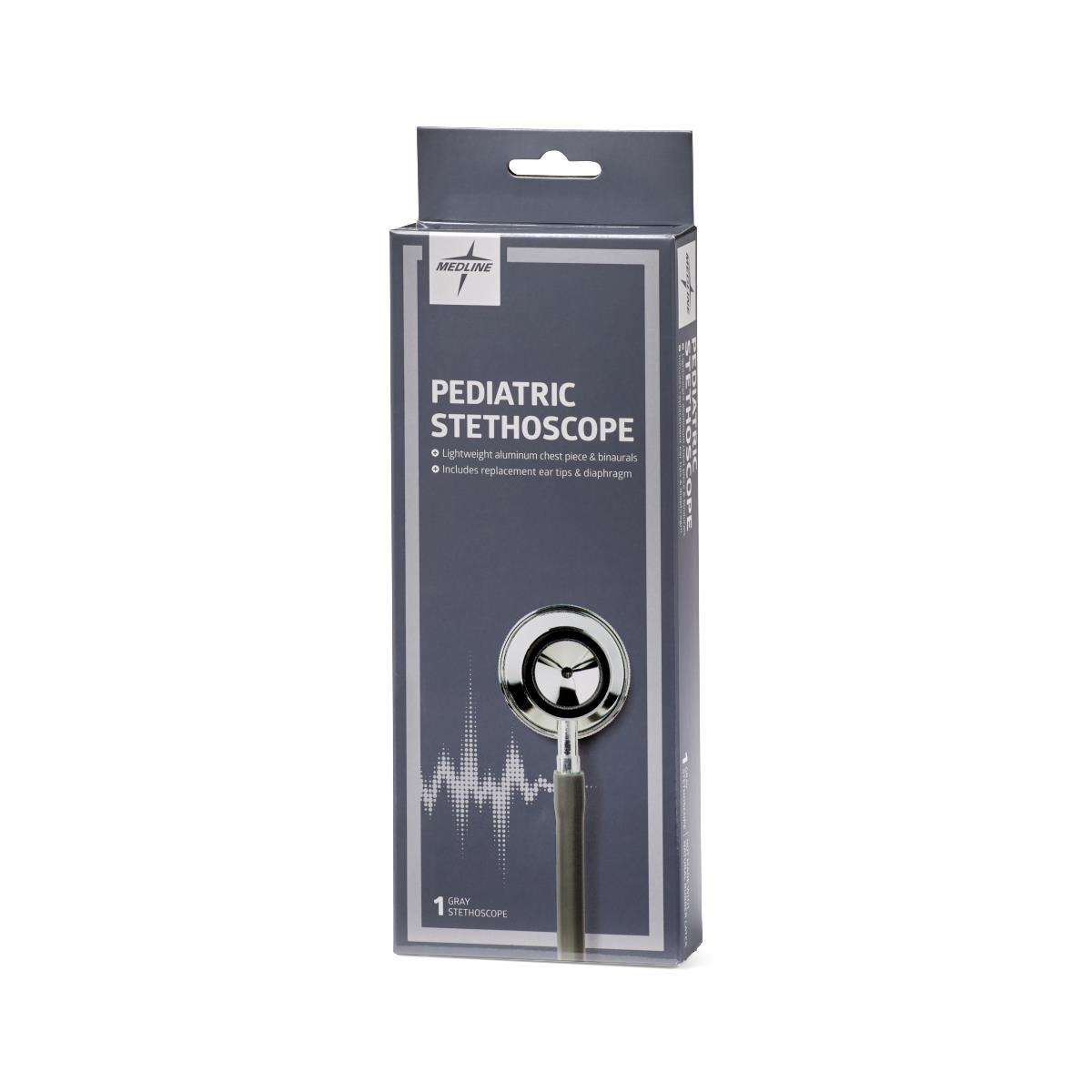Medline Aluminum Dual-Head Pediatric Stethoscope