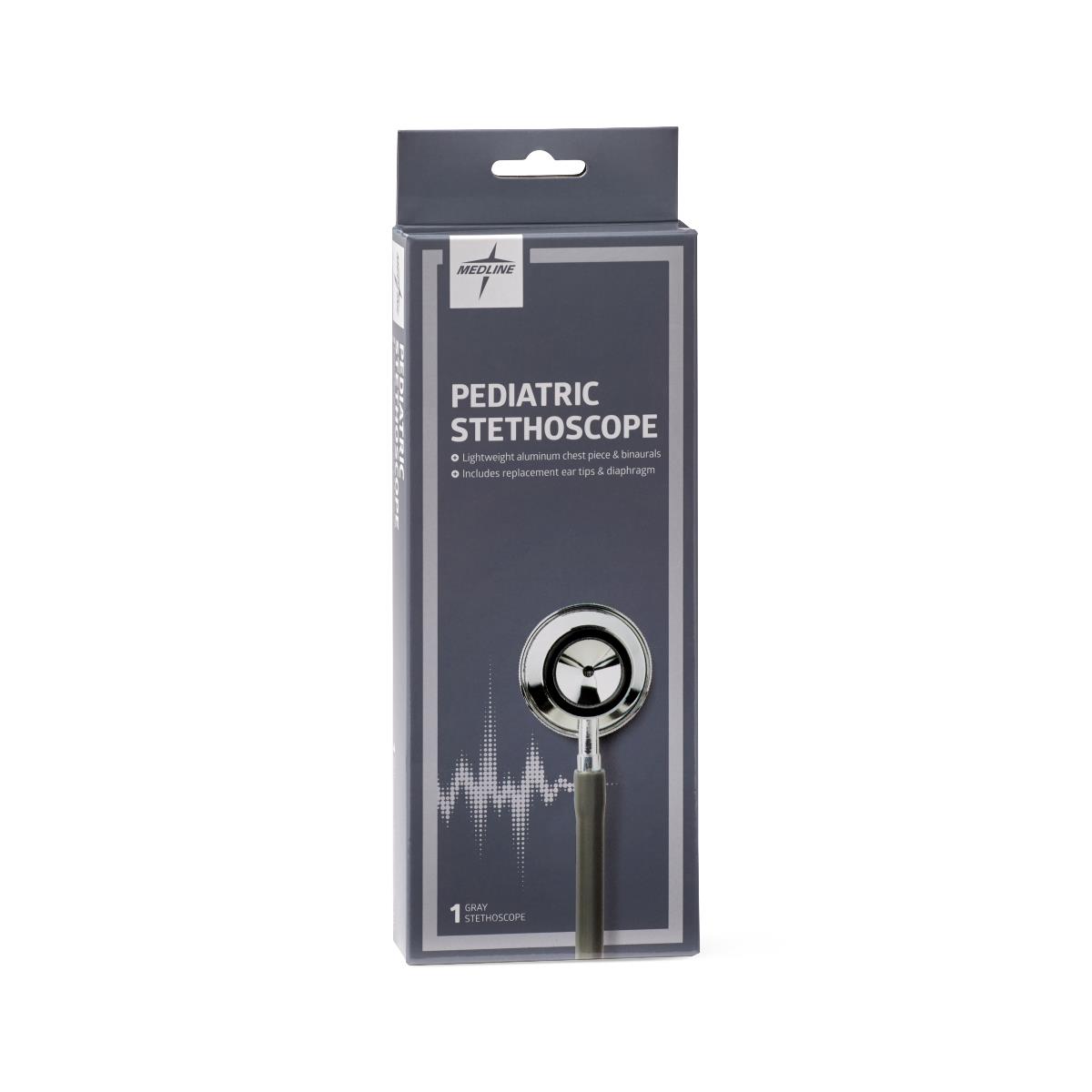 Medline Aluminum Dual-Head Pediatric Stethoscope
