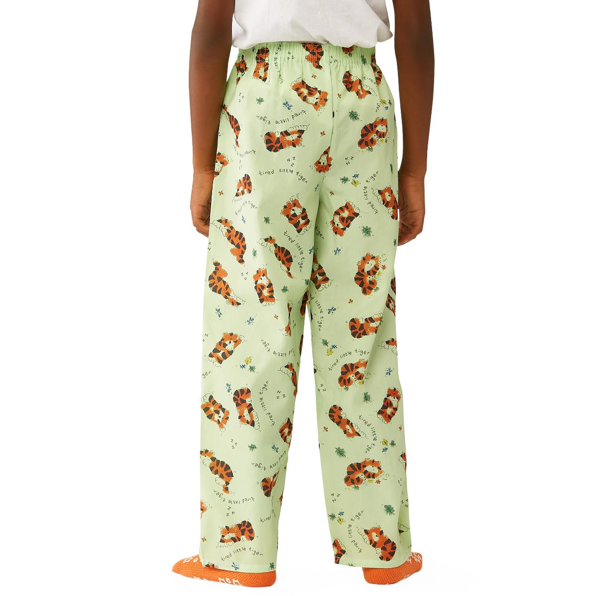 Medline Tired Tiger Pediatric Elastic-Waist Pajama Pants