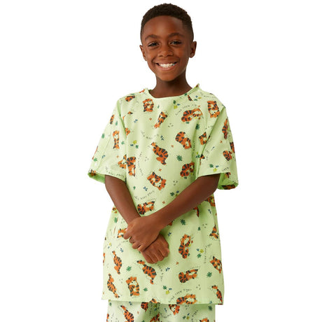Medline Tired Tiger Snap-Closure Pediatric IV Gowns