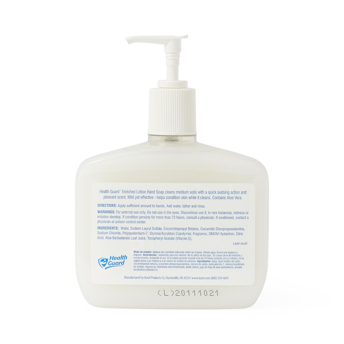 HealthGuard Enriched Lotion Hand Soap with Aloe Vera