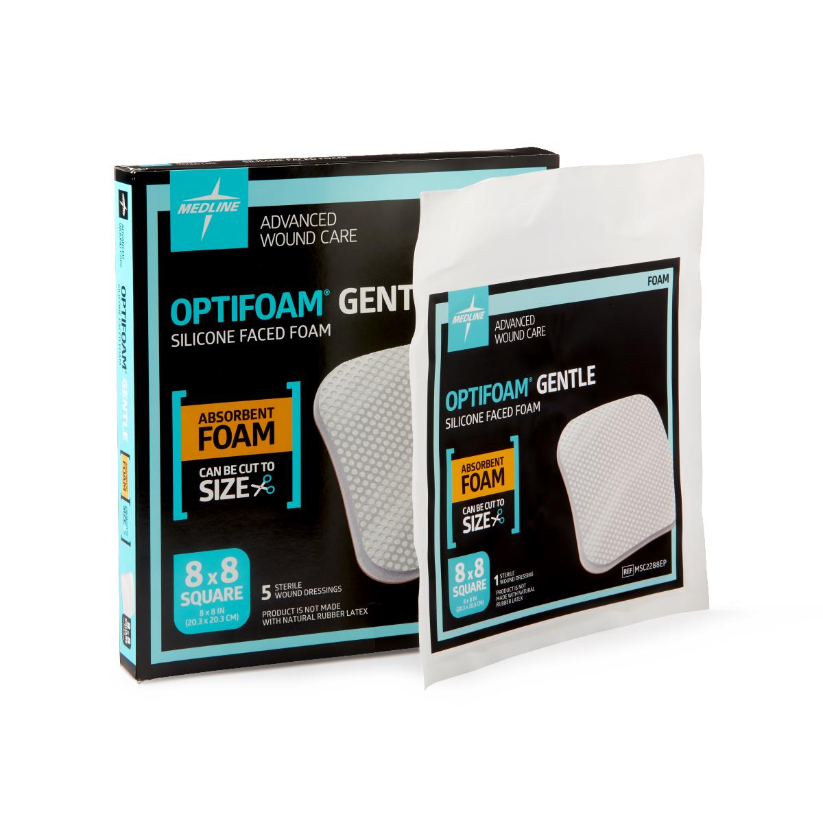 Optifoam Gentle Non-Bordered Silicone-Faced Foam Wound Dressings