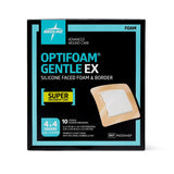 Foam Dressing Optifoam® Gentle Ex With Border Waterproof Backing Silicone Face And Border Square Sterile