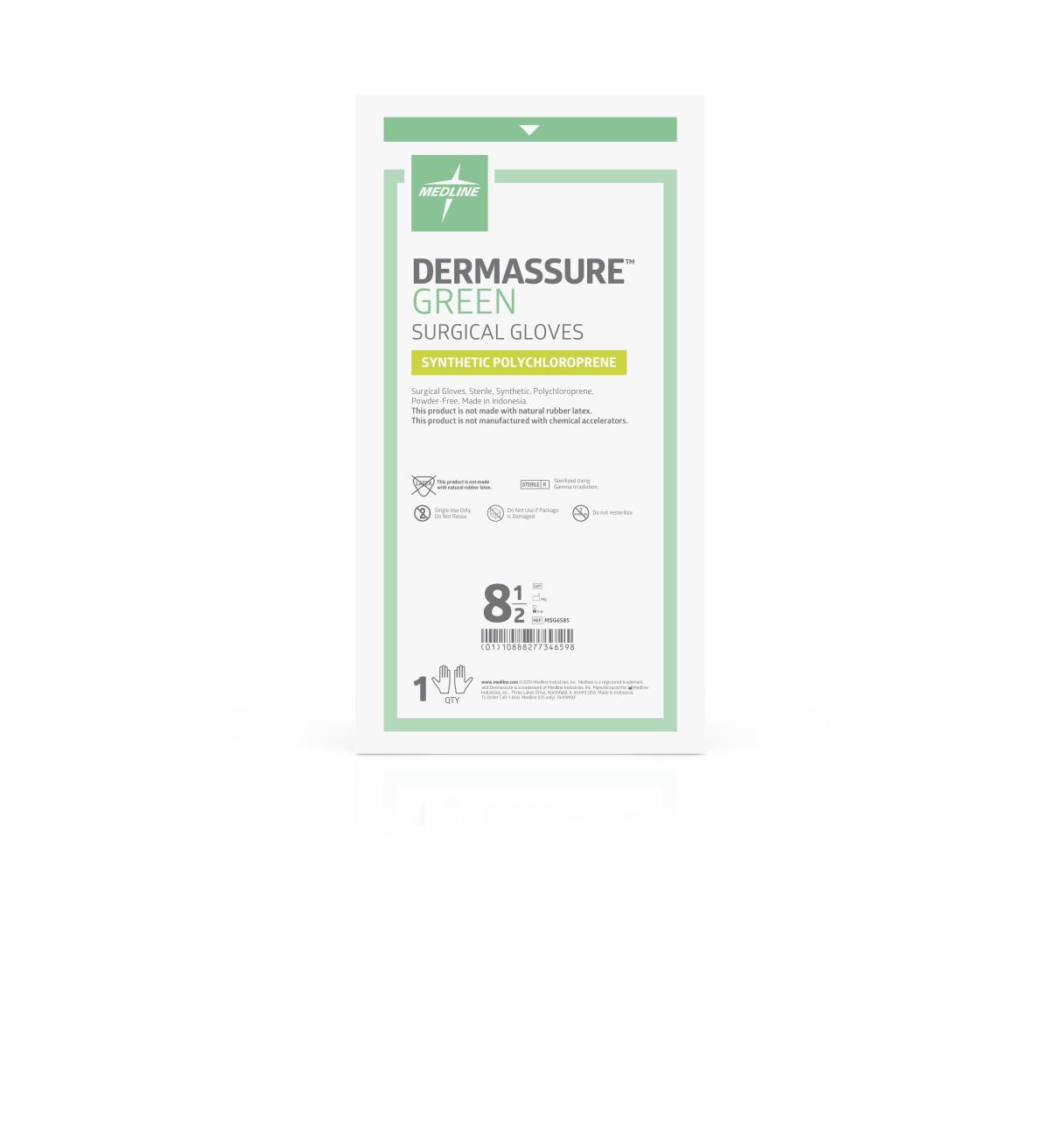 DermAssure Green Surgical Gloves