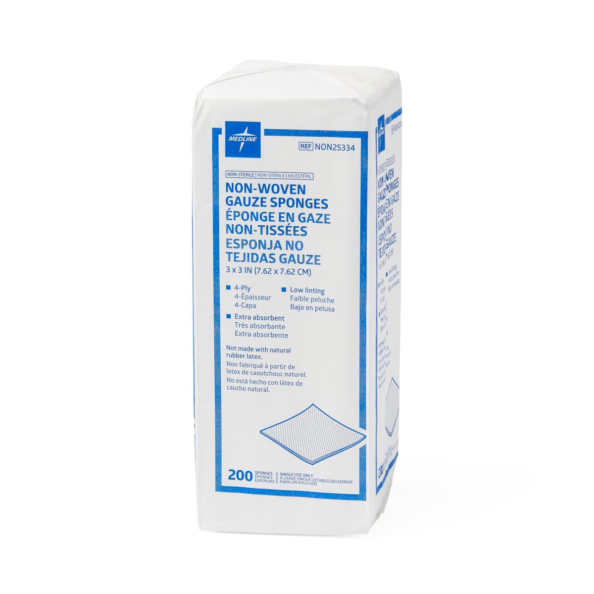 Medline Standard Nonsterile Nonwoven Gauze Sponges