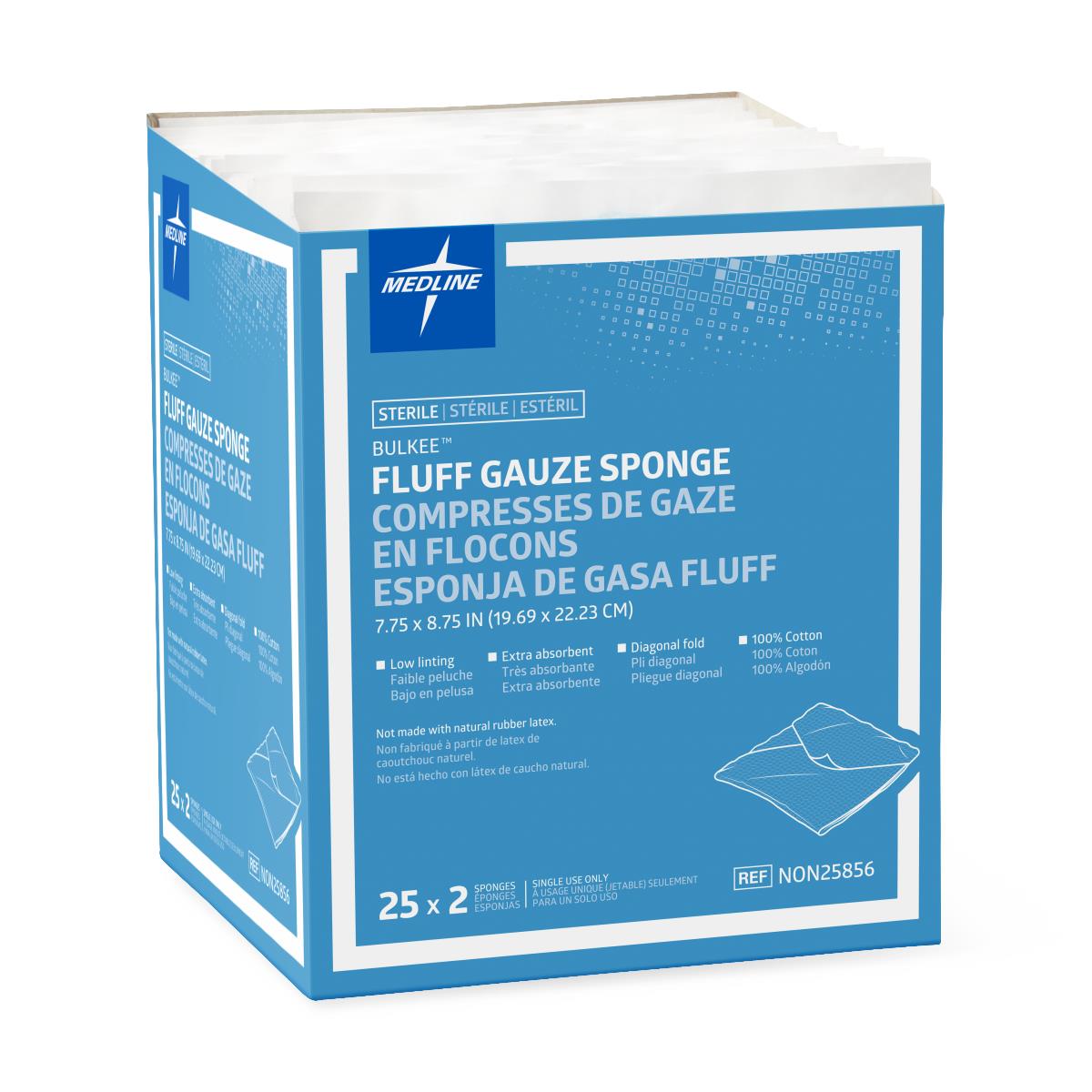 Bulkee II Sterile Extra Absorbent Super Fluff Sponge