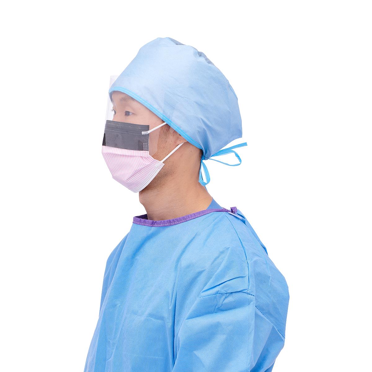 Medline ASTM L3 Procedure Face Mask with Eye Shield and Ear Loops