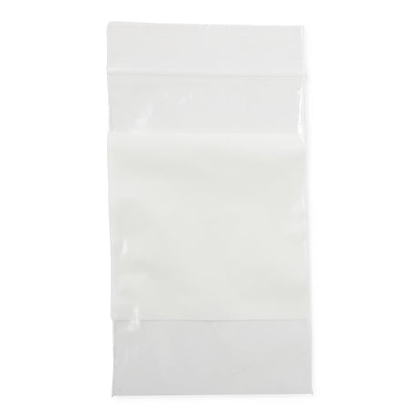 Medline Plastic Zip Closure Bags with White Write-On Block - BeHope