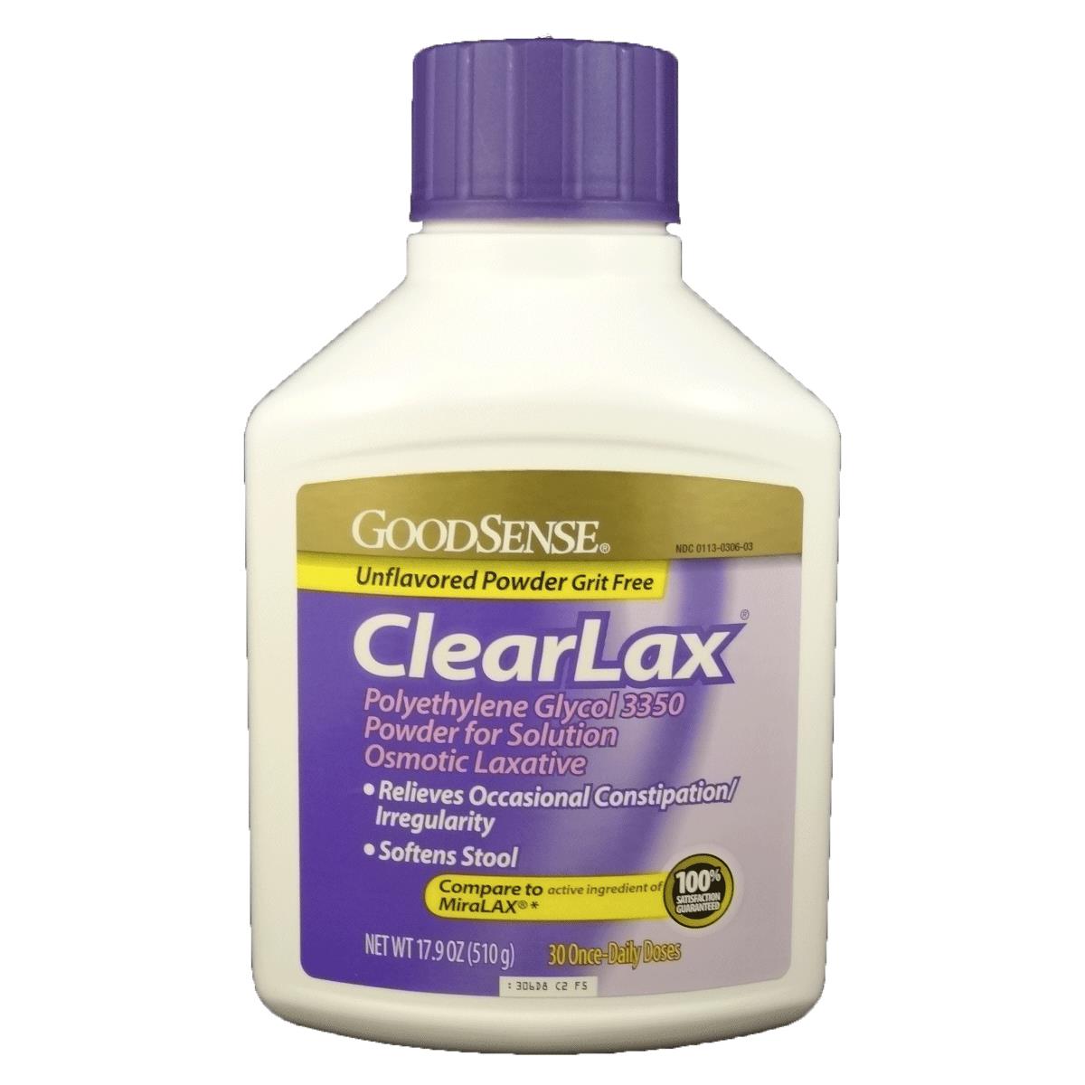 Goodsense Clearlax Polyethylene Glycol Laxative Powder - BeHope
