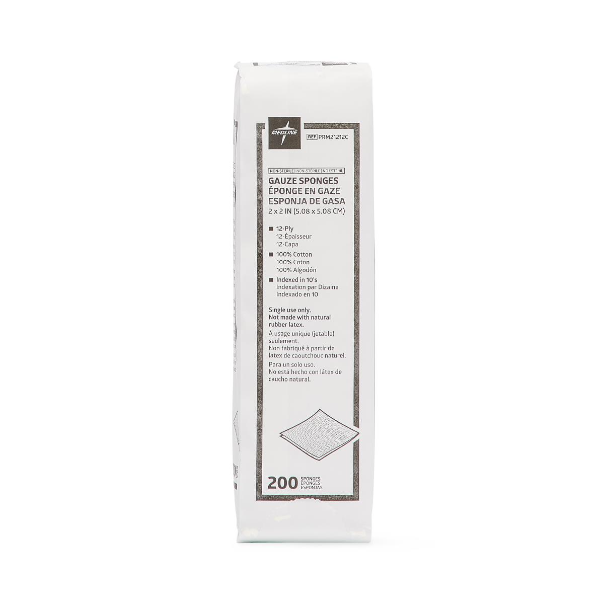Medline Nonsterile 100% Cotton Woven Gauze Sponges