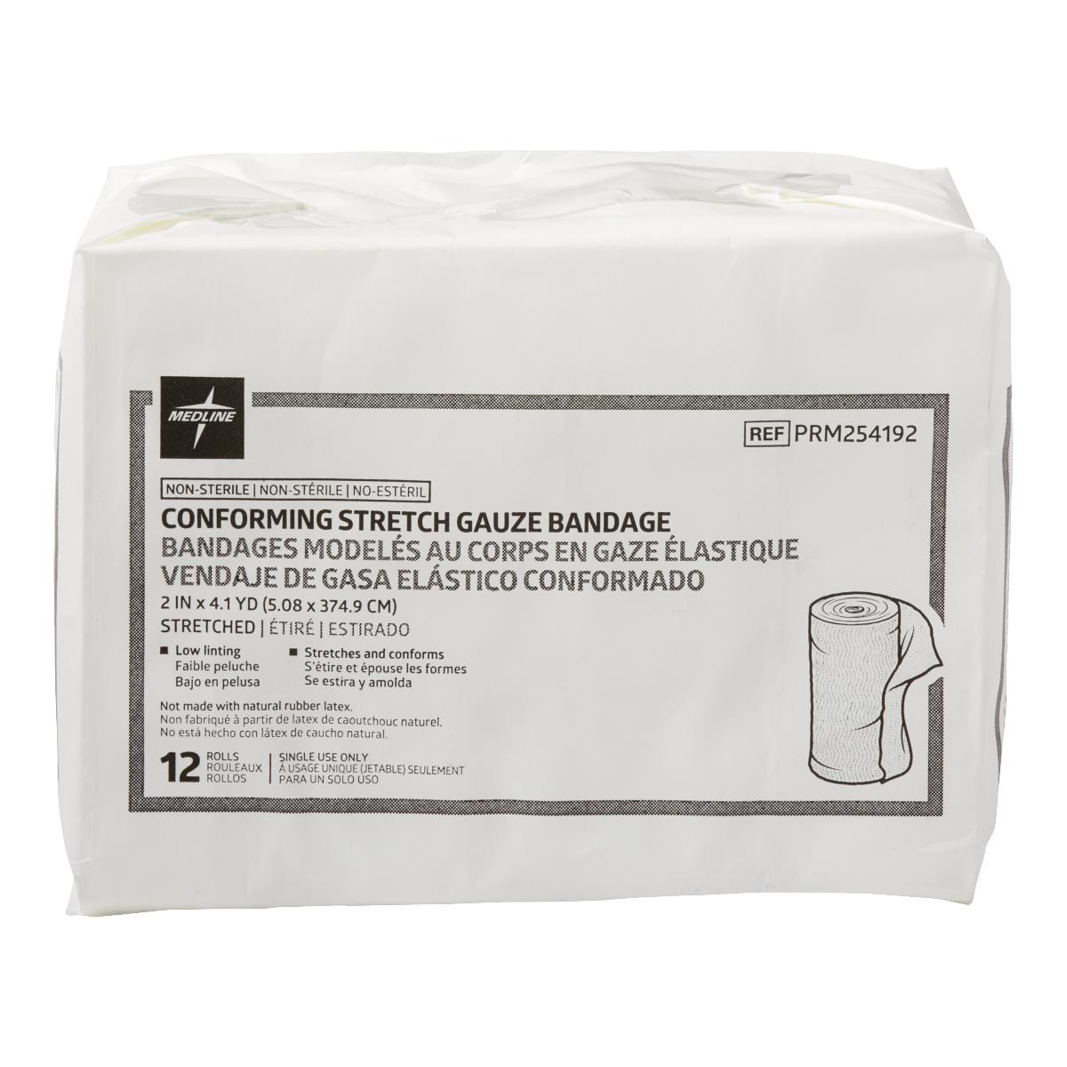 Medline Nonsterile Conforming Stretch Gauze Bandages