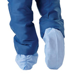 Medline Disposable Medium-Weight Polypropylene-Coated Shoe Covers