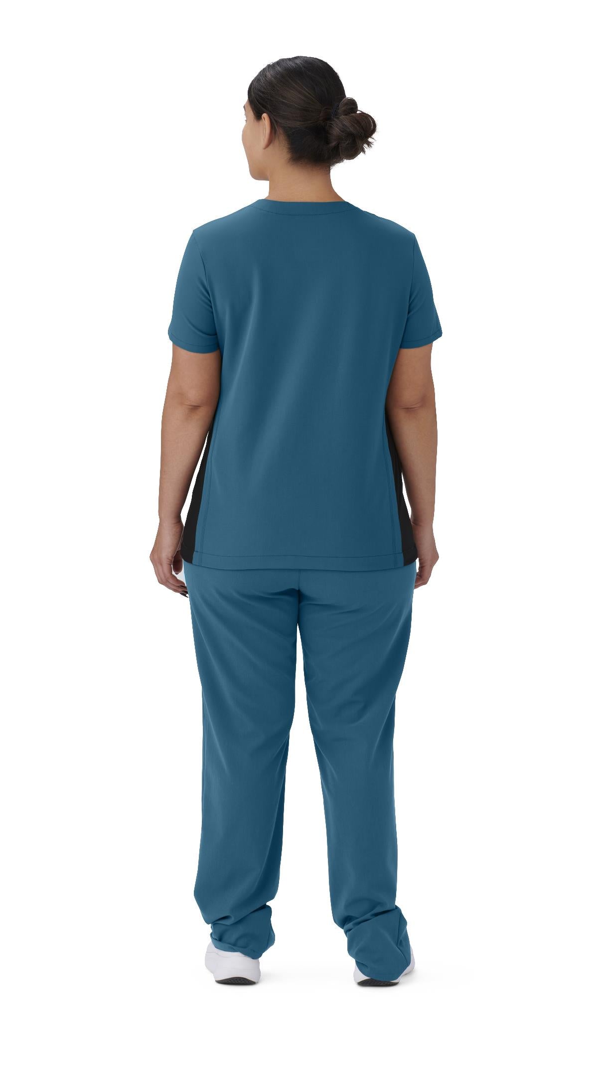 Staten AVE Women's Yoga-Style Scrub Tops with Zipper Pockets (Style 4865)
