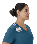 Staten AVE Women's Yoga-Style Scrub Tops with Zipper Pockets (Style 4865)