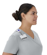 Staten AVE Women's Yoga-Style Scrub Tops with Zipper Pockets (Style 4865)