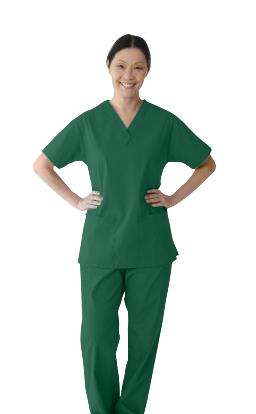 ComfortEase Women's 2-Pocket Scrub Tops (Style 8801)