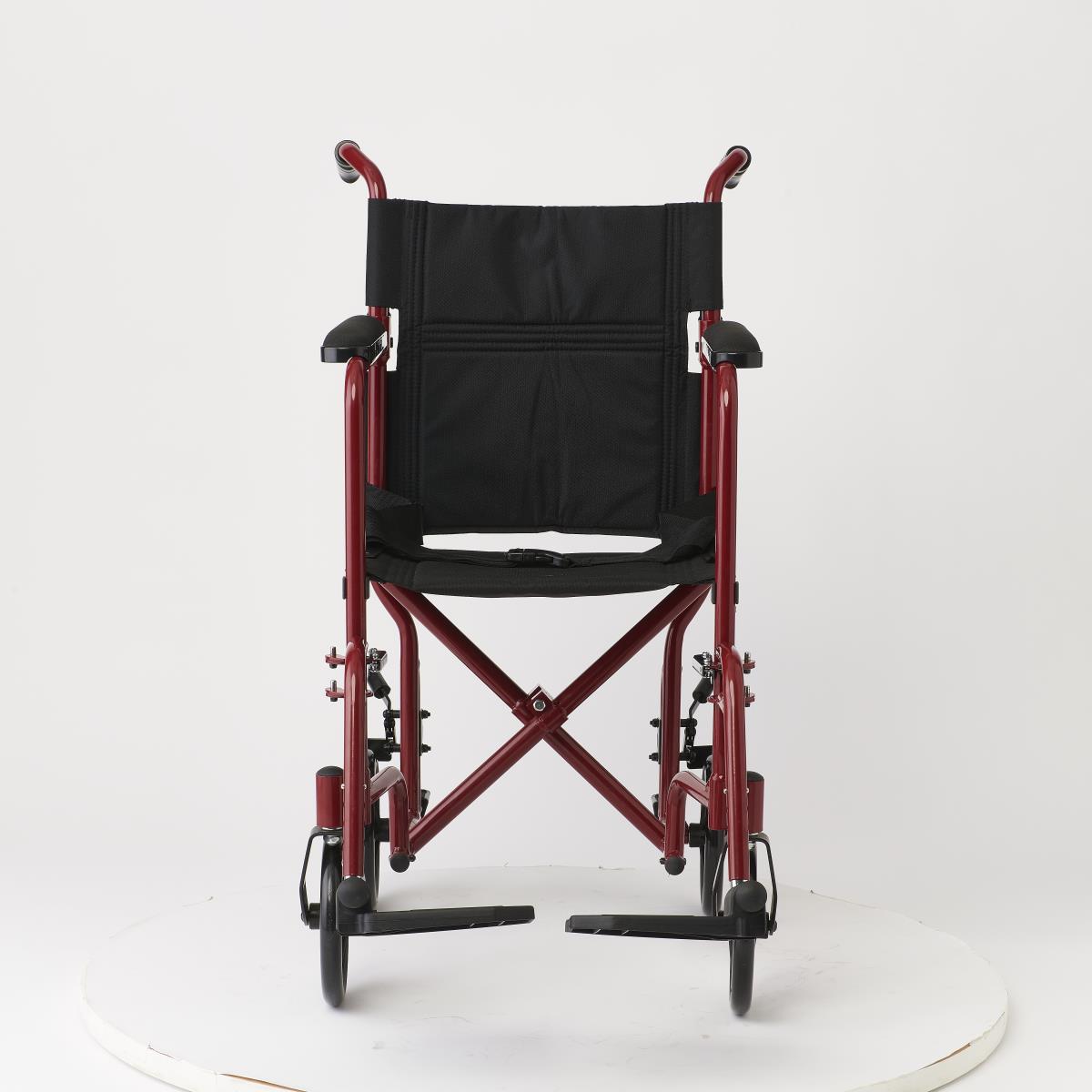 Medline Basic Aluminum Transport Chair with 8" Wheels