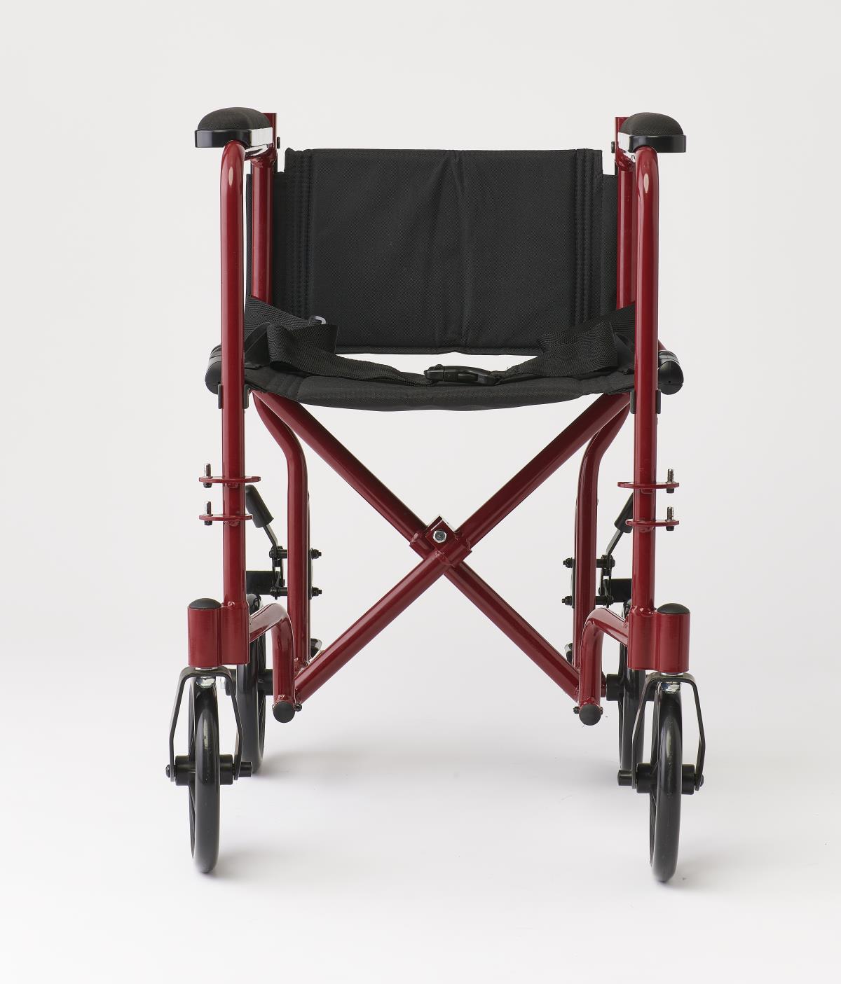 Medline Basic Aluminum Transport Chair with 8" Wheels