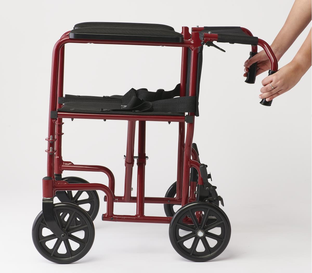 Medline Basic Aluminum Transport Chair with 8" Wheels