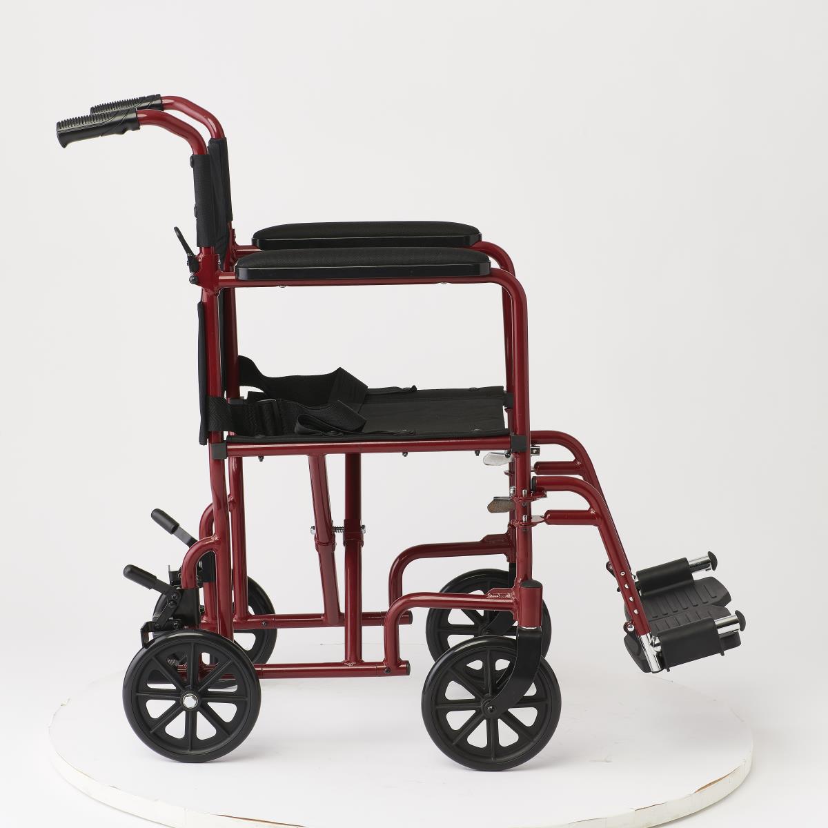 Medline Basic Aluminum Transport Chair with 8" Wheels