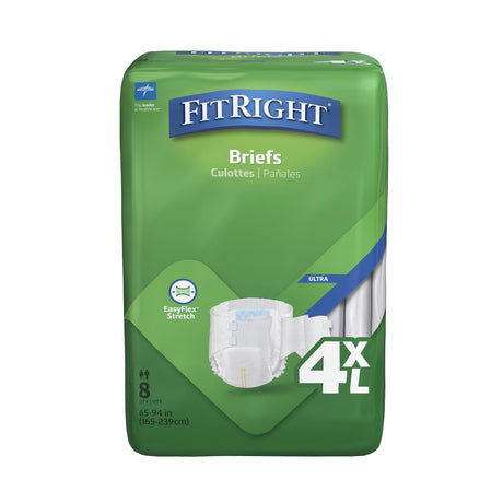 FitRight 4XL Cloth-Like Adult Incontinence Briefs