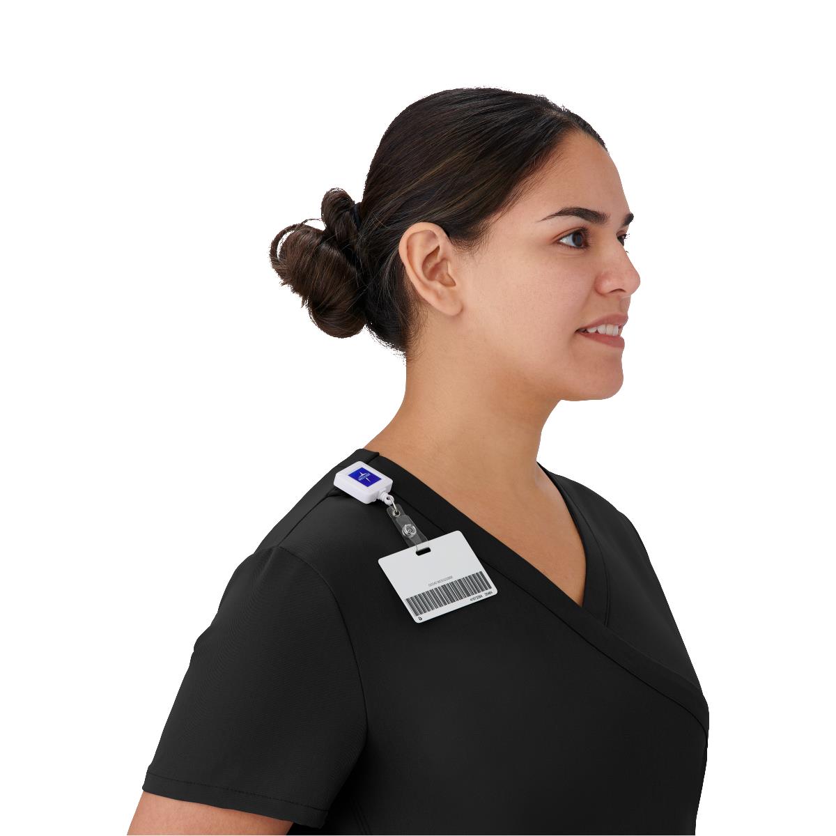 Staten AVE Women's Yoga-Style Scrub Tops with Zipper Pockets (Style 4865)