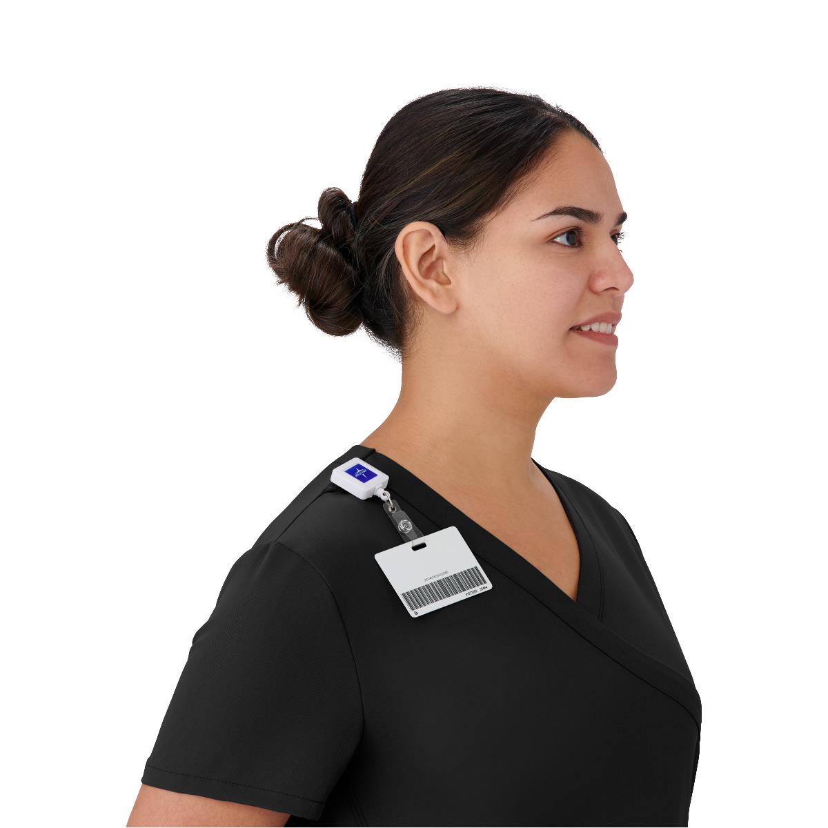 Staten AVE Women's Yoga-Style Scrub Tops with Zipper Pockets (Style 4865)