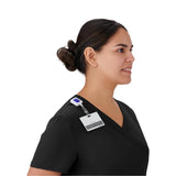 Staten AVE Women's Yoga-Style Scrub Tops with Zipper Pockets (Style 4865)