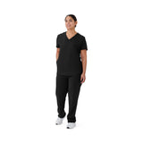 Staten AVE Women's Yoga-Style Scrub Tops with Zipper Pockets (Style 4865)
