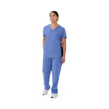 Staten AVE Women's Yoga-Style Scrub Tops with Zipper Pockets (Style 4865)