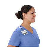 Staten AVE Women's Yoga-Style Scrub Tops with Zipper Pockets (Style 4865)