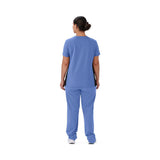 Staten AVE Women's Yoga-Style Scrub Tops with Zipper Pockets (Style 4865)