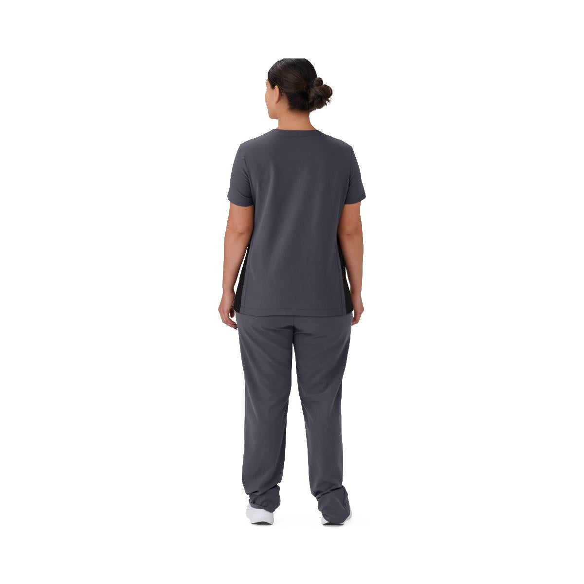 Staten AVE Women's Yoga-Style Scrub Tops with Zipper Pockets (Style 4865)