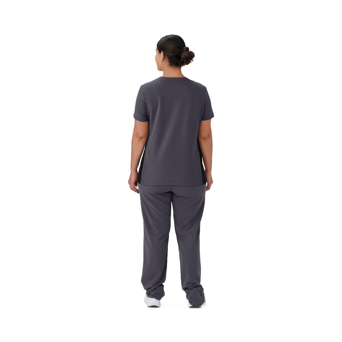 Staten AVE Women's Yoga-Style Scrub Tops with Zipper Pockets (Style 4865)