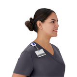 Staten AVE Women's Yoga-Style Scrub Tops with Zipper Pockets (Style 4865)