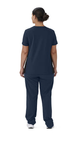 Staten AVE Women's Yoga-Style Scrub Tops with Zipper Pockets (Style 4865)