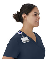 Staten AVE Women's Yoga-Style Scrub Tops with Zipper Pockets (Style 4865)