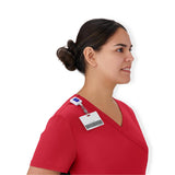 Staten AVE Women's Yoga-Style Scrub Tops with Zipper Pockets (Style 4865)