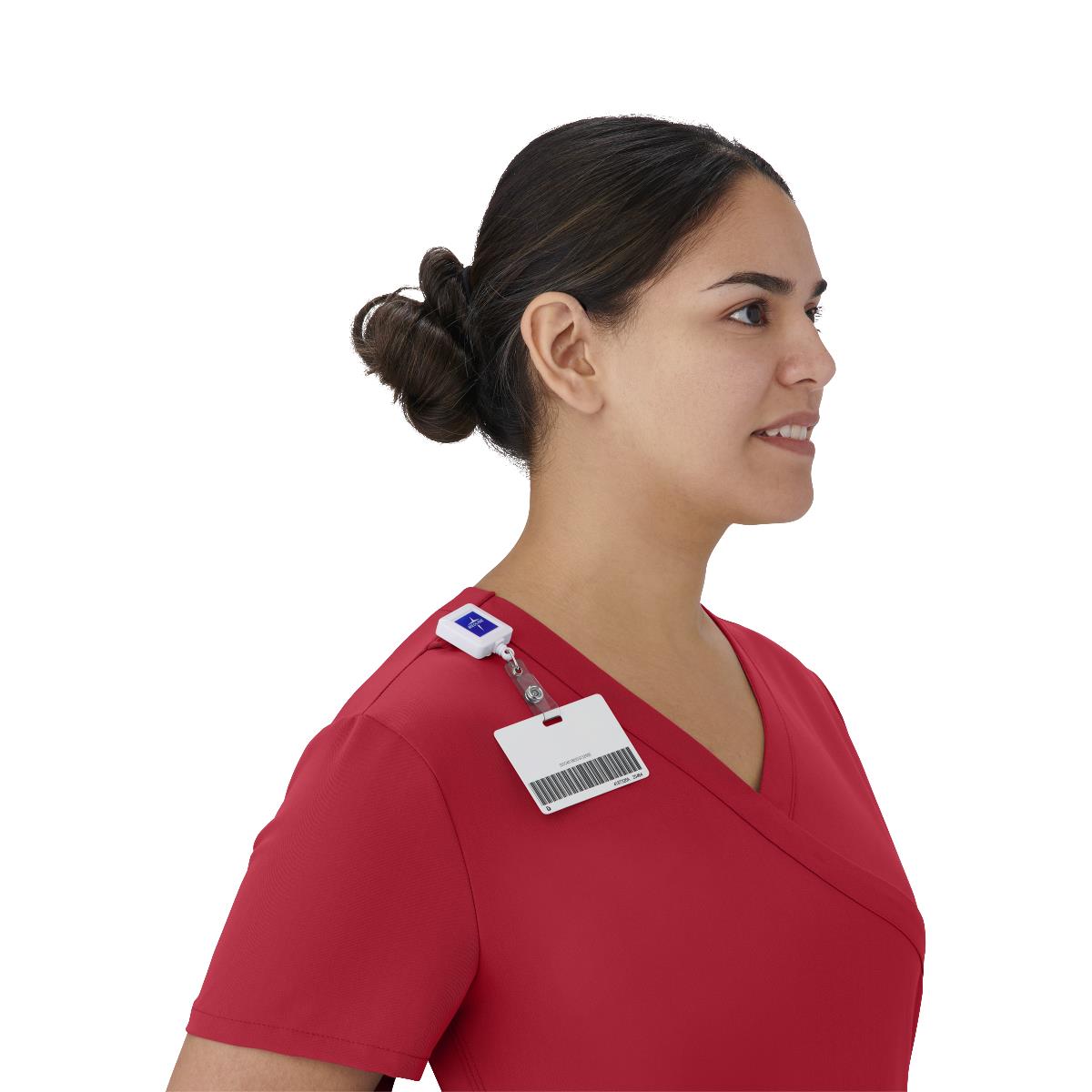 Staten AVE Women's Yoga-Style Scrub Tops with Zipper Pockets (Style 4865)