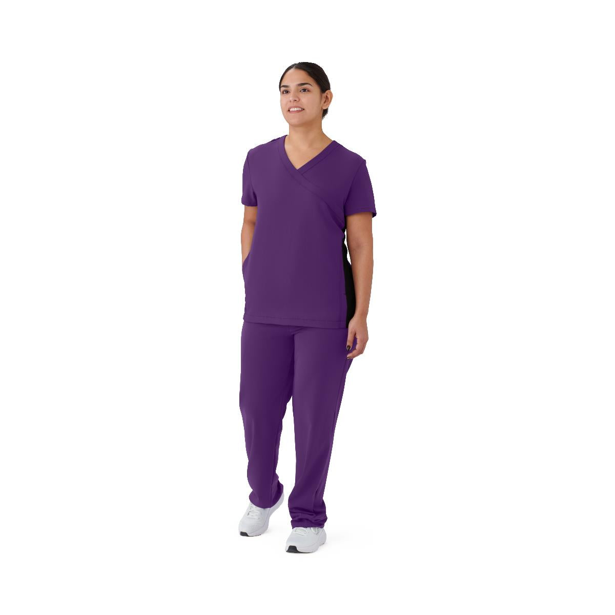 Staten AVE Women's Yoga-Style Scrub Tops with Zipper Pockets (Style 4865)