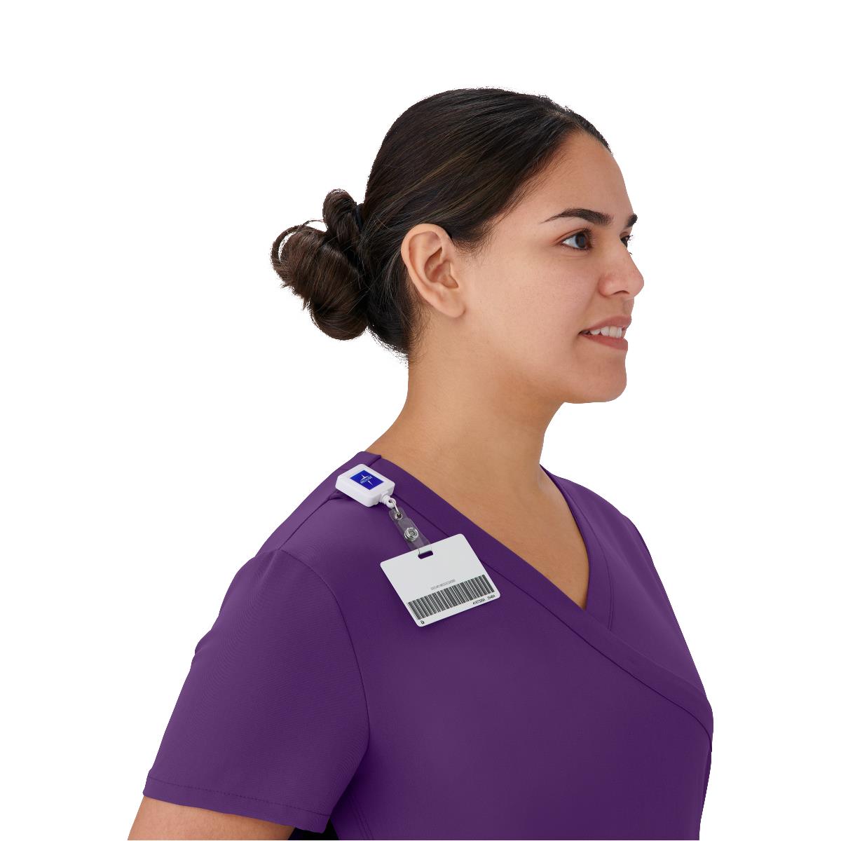 Staten AVE Women's Yoga-Style Scrub Tops with Zipper Pockets (Style 4865)