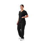 Brooklyn AVE Women's Mock Wrap 2-Pocket Scrub Tops (Style 48787)