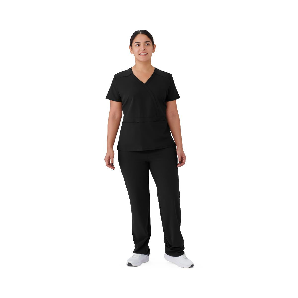 Brooklyn AVE Women's Mock Wrap 2-Pocket Scrub Tops (Style 48787)