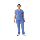 Brooklyn AVE Women's Mock Wrap 2-Pocket Scrub Tops (Style 48787)
