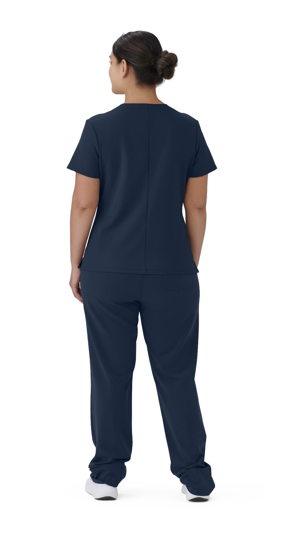 Brooklyn AVE Women's Mock Wrap 2-Pocket Scrub Tops (Style 48787)
