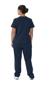 Brooklyn AVE Women's Mock Wrap 2-Pocket Scrub Tops (Style 48787)
