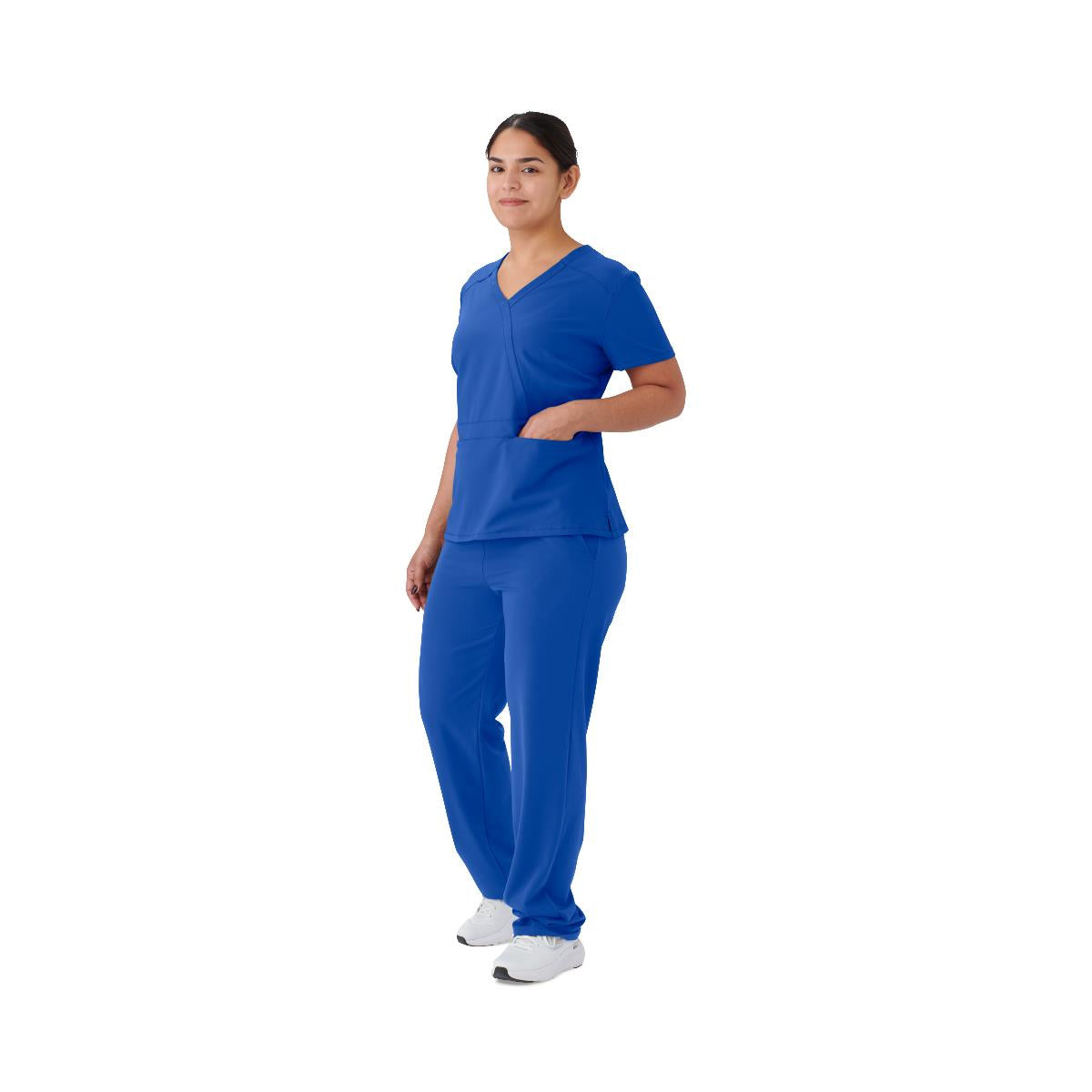 Brooklyn AVE Women's Mock Wrap 2-Pocket Scrub Tops (Style 48787)